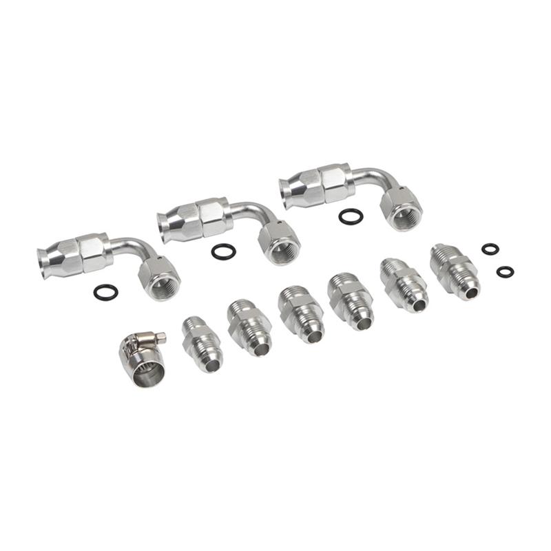 Car Accessories 6AN Hose Kit Connects GM Type II Power Steering Pump For Chevy C10 LS Swap