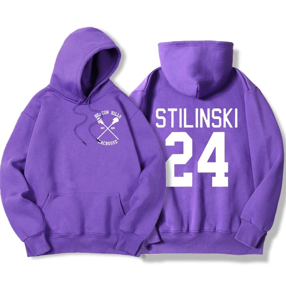 Herbst/Winter Stilinski 24 Print Hoodie Herren Hip Hop Street Hoodie Rundhals Personalisierte Lässige Mode Herren Warmes Oberteil