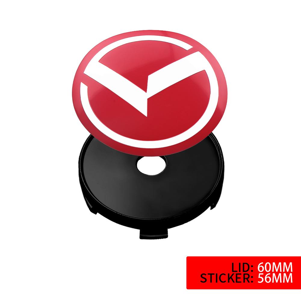 2026 Hot Car Sticker 4PC 56mm 60mm Car Wheel Center Covers Sticker Hub Cap Decoration For KIA Ceed Sorento K5 Rio Sportage Soul