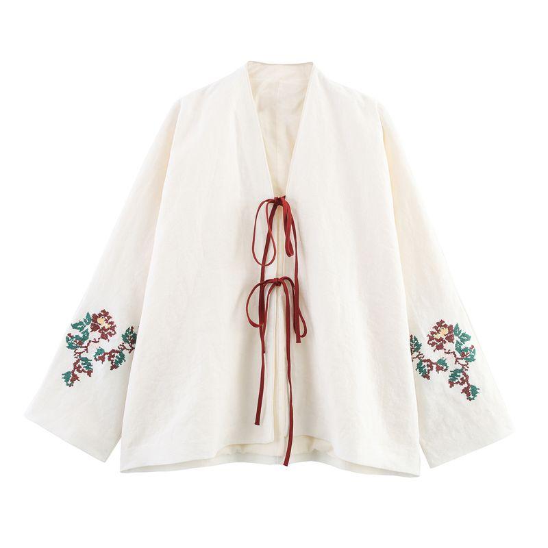 Kaslead New Arrival Women's Clothing Fashion Style Fashion All-Match Embroider Kimono Coat 4786203 712