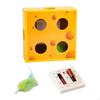 Automatic Interactive Cat Toy Cardboard Cheese Box Exercise for Small Medium Cats Funny Mouse