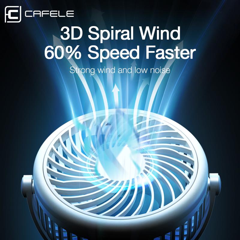 Rechargeable Mini Desktop USB Cooling Fan Cooler Summer Air Cooling 3-Speed Clip style Desk Fan