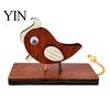 Rustic Entryway Decoration Wooden Woodpecker Door Knocker, Knocker with Pull Rope, Unique Housewarming Gifts Handmade Cute Doorbell for Shop