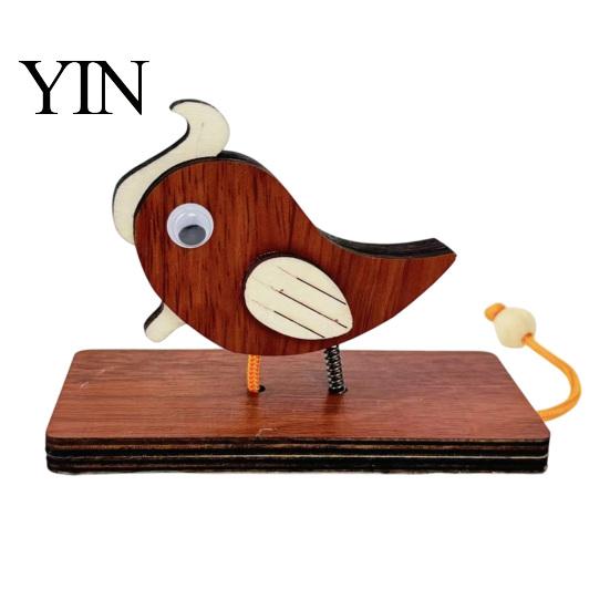 Rustic Entryway Decoration Wooden Woodpecker Door Knocker, Knocker with Pull Rope, Unique Housewarming Gifts Handmade Cute Doorbell for Shop