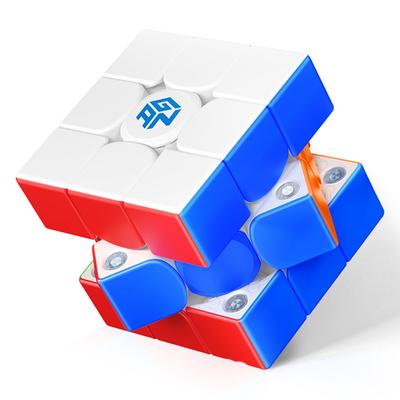 GAN356 M 3x3 Magnetic 48 GES Tension Adjustment Toy for and Adults 356M Upgraded E, Quick-Solve Cube, Stickerless, Magnets, Pro+ 12-Level Puzzle,