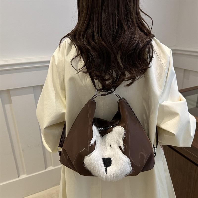 Personalized commuter high-value women's backpack new fashion simple high-value single shoulder underarm tote bag