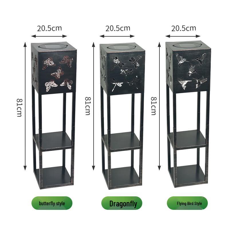 Nufeng New Chinese Solar Butterfly Garden Trellis Light