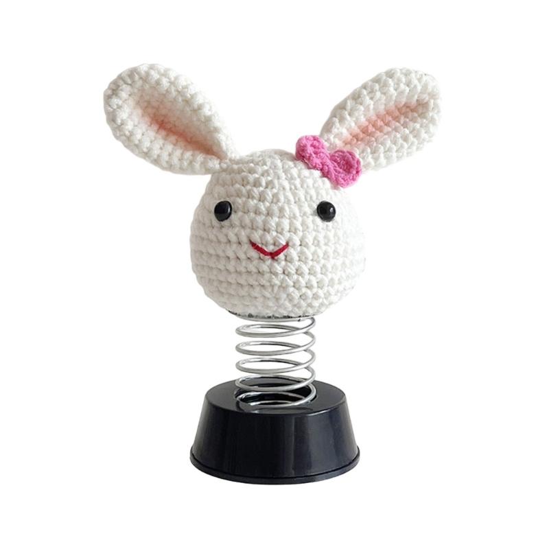 

Crochet Decors Car Interior Ornament Car Decoration Animal Pattern Decoration Dashboard Wobble Figure Gift for Men Women