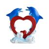 Dolphin Figurine Collectible Tabletop Resin Dolphin Statue Heart Dolphin Ornament Valentine's Day Gift for Women Wife Girlfriend