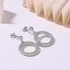 925 Sterling Silver Diamond Circle Stud Earrings - Elegant and Simple Design, Perfect for Women