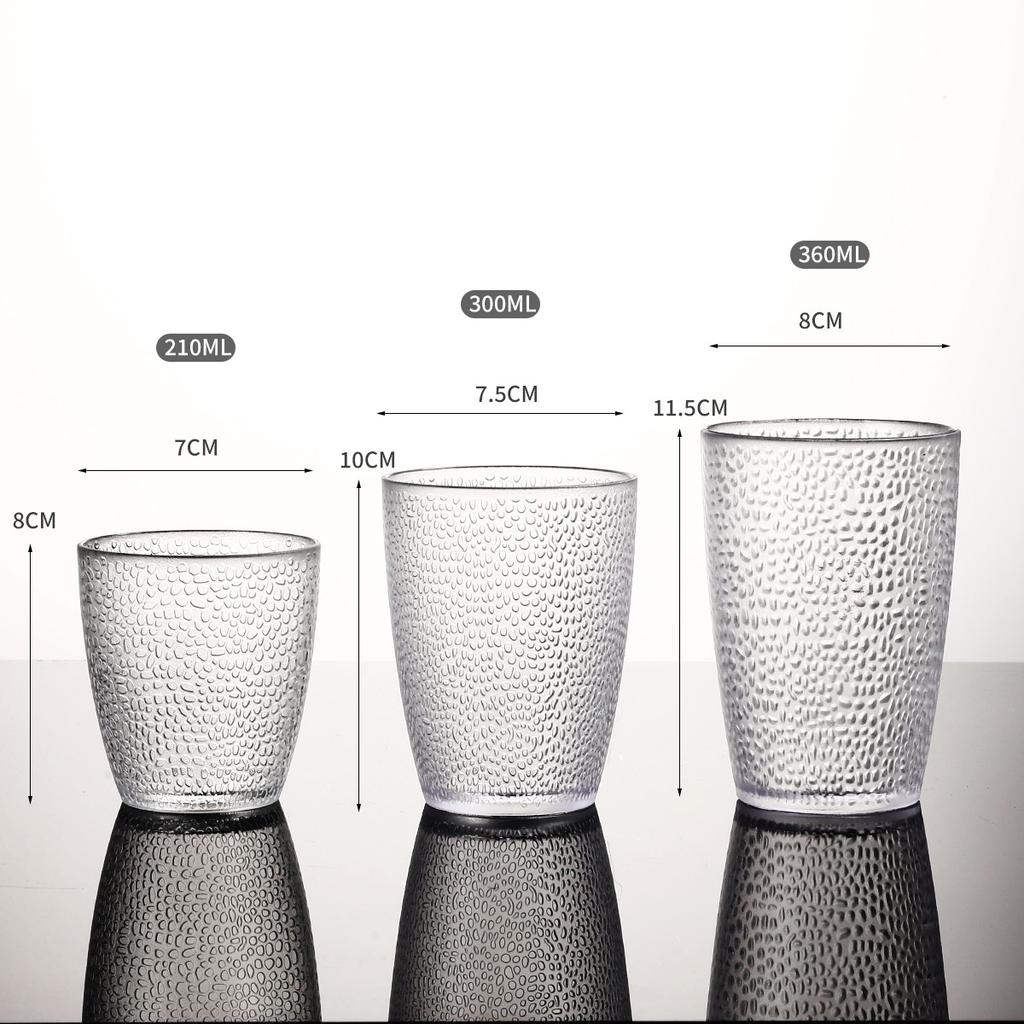 Acrylic Plastic Cup for Juice Restaurant Home Cold Drink Canteen 360ml MIT