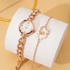 Diamond Watch Women'S Set, Popular Light Luxury Ins Small Dial Bracelet Set Women'S Watch