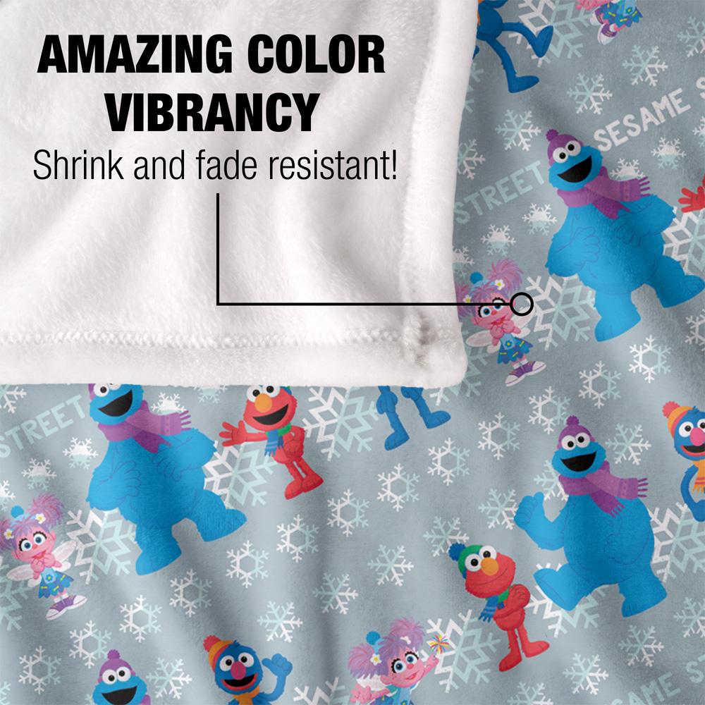 Sesame Street Silky Snow Holiday Supersoft Blanket