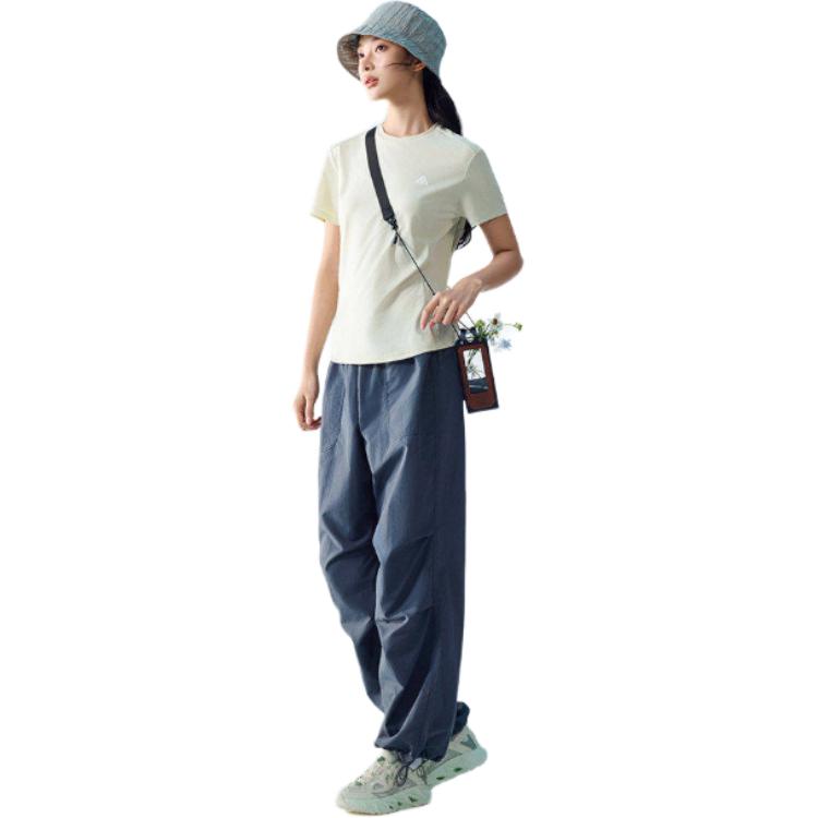 Anta Outdoors Short Sleeve Knitted T-Shirt Summer 2026 Women Tops Warm-Jade-White 962626104-2