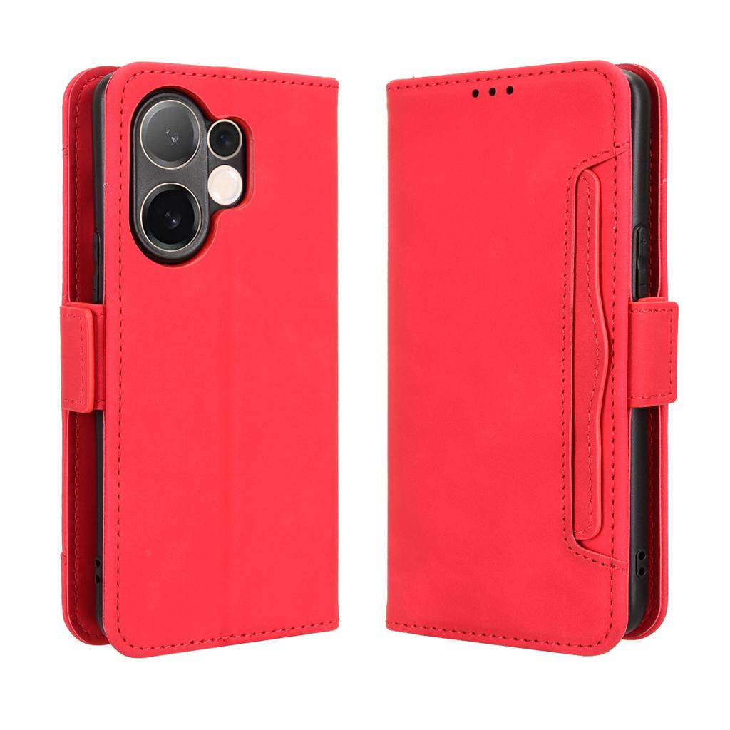 For vivo V60 5G Leather Case Phone Wallet Cover with Multiple Card Slots