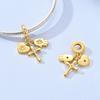 New 925 Silver Gold Charms Beads Fit Bracelet DIY Horse Yoga Ballet Girl Pendant For Woman Jewelry