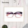 TUREZING Reading Glasses for Women Men Rectangular Metal Hinge HD Prescription Eyewear Transparent Lens
