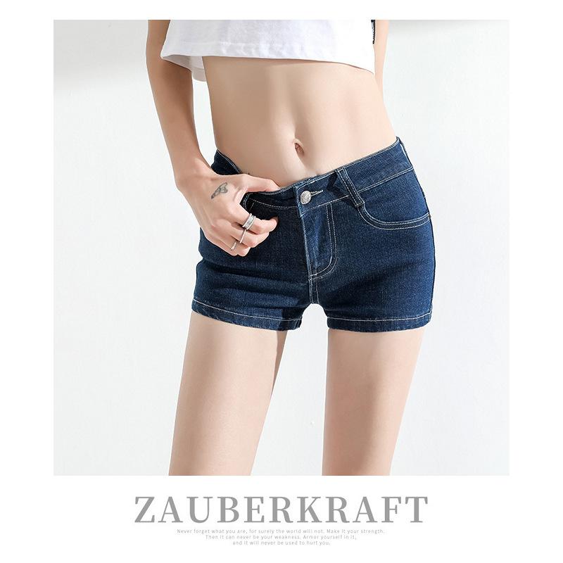 Low Waist Jeans for Women Summer Stretch Light Color Shorts Slim Fit Super Shorts Tight Hot Pants 2025 New Style