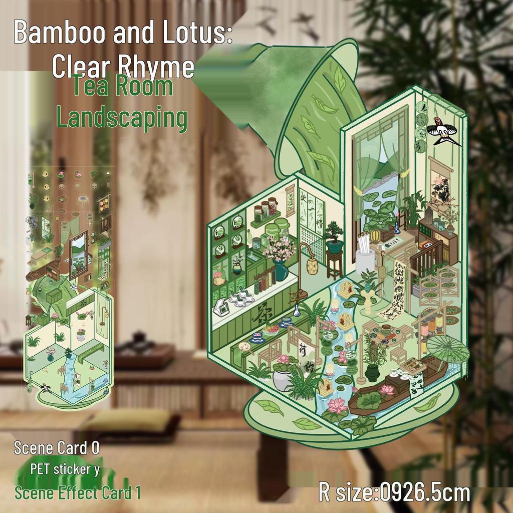 3D Large-Scale Scenery Sticker: DIY Visual Stacking Miniature Scene, No Cutting Needed