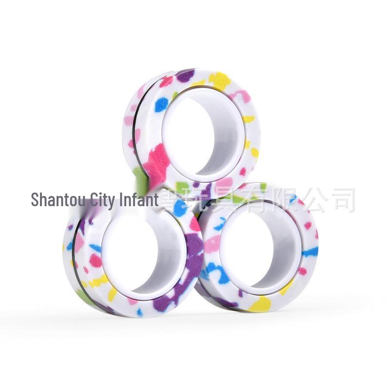 Army Green Graffiti Magnetic Ring Bracelet & Finger Spinner