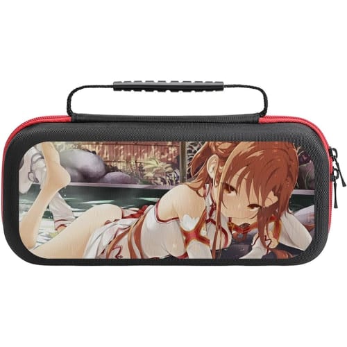 

Switch Case, Storage Bag, Large Capacity, Yuuki Asuna Sword Art Online Compatible, Switch Compatible, Lightweight, Slim, Holds 20 Game Cards, Portable