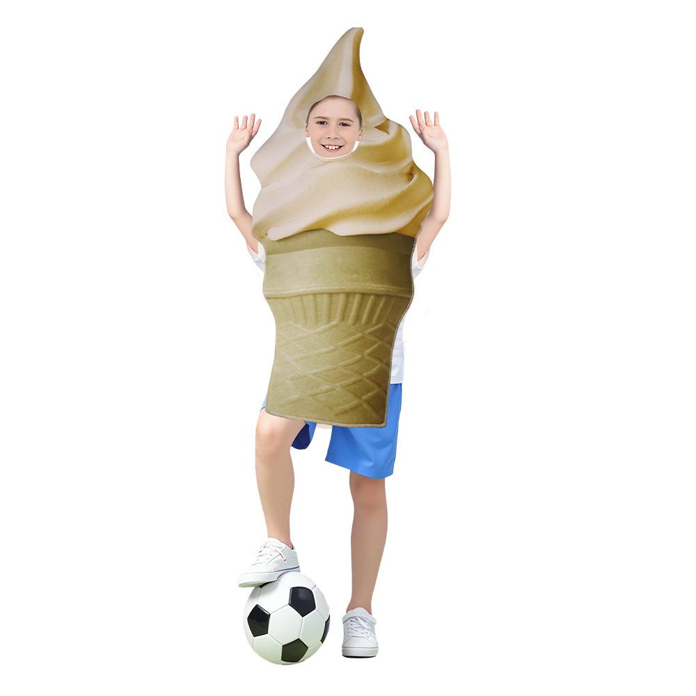 New Halloween Watermelon Ice Cream Chili Sponge Costume, Funny Stage Novelty Outfit for Parties