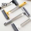 Horizontal Vertical Switch Brush Crevice with Extended Handle Universal Rotation Design Waist Friendly Cleaning Tool V-Shaped Dense Bristles Stubborn
