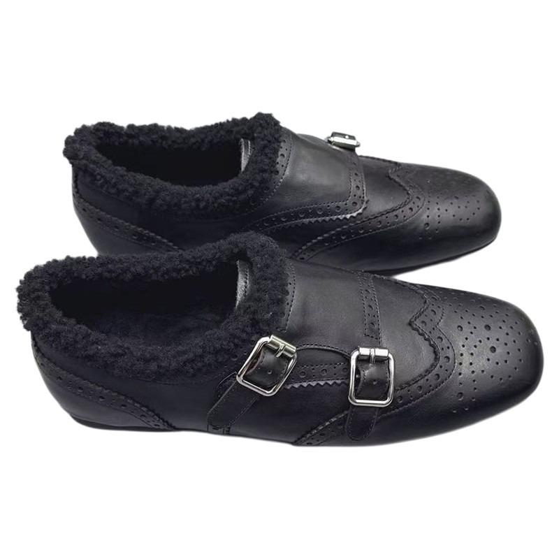 Women's Thick-soled Winter Fur One Lightweight Warm Anti Cold Padded Snow Boots Non-slip Wear Casual Sneakers Cotton Boots Leather Shoes