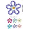Woven Macrames Colorful Flower Wall Art Decoration for Living Room or Baby Kids Bedroom Nursery Wall Hanging Ornament
