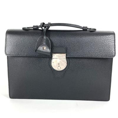 295256 Logo Businesstasche, Aktentasche Handtasche Leder Schwarz