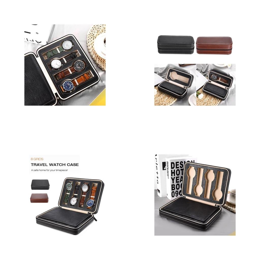 Travel Slot 48 Watch Box Superior Pu Leather Storage Case Display Hot Organizer