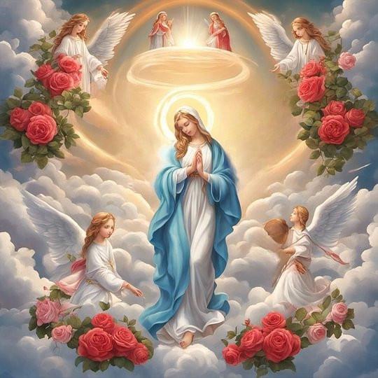 

Алмазная вышивка 5d Мозаика Дева Мария Домашний декор Икона Роза Алмазная живопись Новый Портрет Религиозные Стразы Round 20x20cm