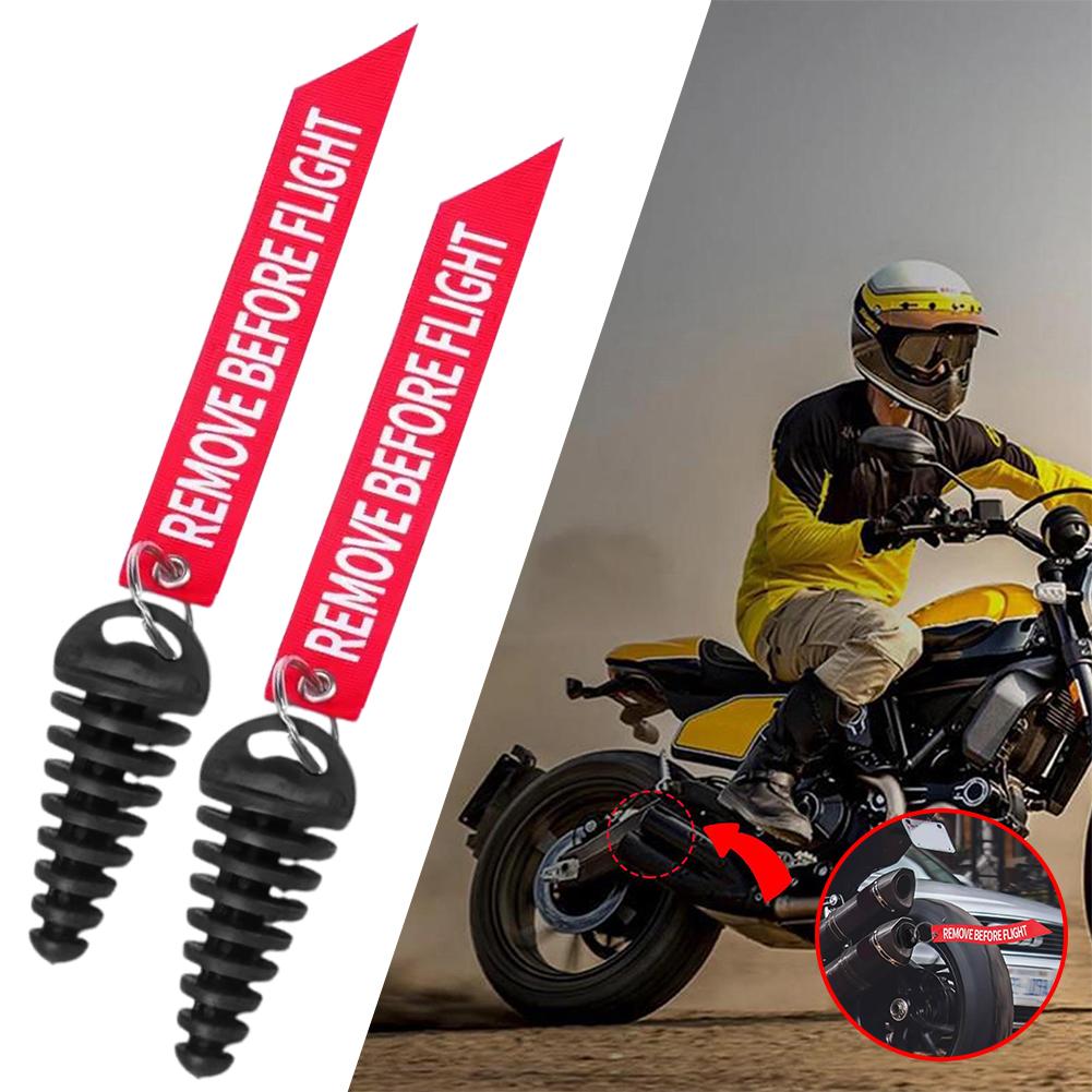 Neuer Auspuffrohrstopper Ausblasschalldämpferstopfen Auspuff Offroad Silikonwäsche Motorradschlüssel H8R0