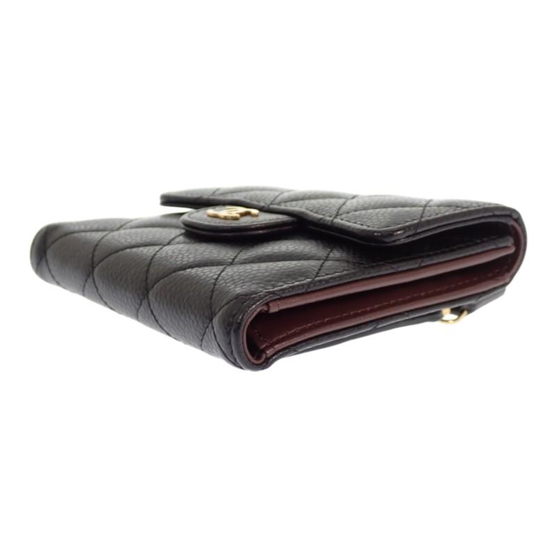 CHANEL  AP0231_Y01864_C3906 Tri-fold wallet black Women