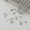 Heart Pants Chain Pin Minimalist Style Trouser Fastener Tassel Chain Brooch  Jewelry Accessories