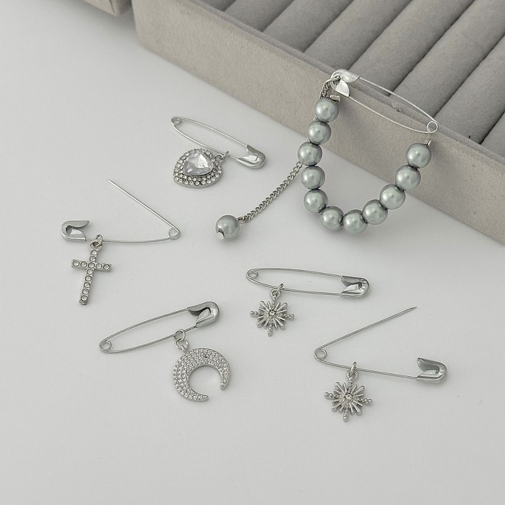 Heart Pants Chain Pin Minimalist Style Trouser Fastener Tassel Chain Brooch  Jewelry Accessories