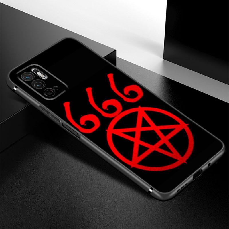 Demonisk Satanisk Skummel Hodeskalle Telefondeksel For Xiaomi Redmi Note 7 8 9 10 Lite 11 11E 11T 12 Pro 11S 4G 10T 5G 8T 9S 10S Svart Deksel