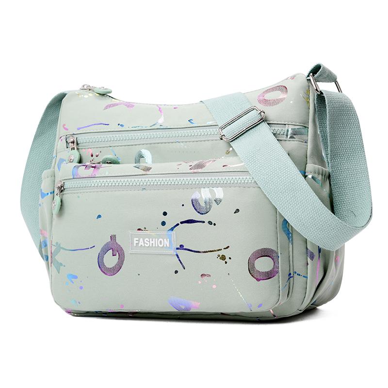 Vícevrstvý tisk Dámská taška přes rameno Módní taška Messenger Voděodolná nylonová taška Oxford Crossbody Kabelky Kabelky Velké tašky