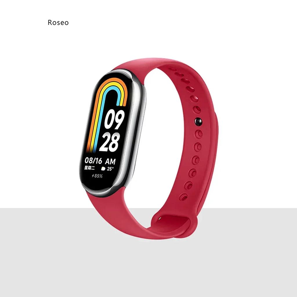 Silicone Strap for Xiaomi Mi Band 9 8 Strap NFC Sports Rubber Bracelet Wristband Pulseira Correa Smart for Mi Band 8/9 Accessory
