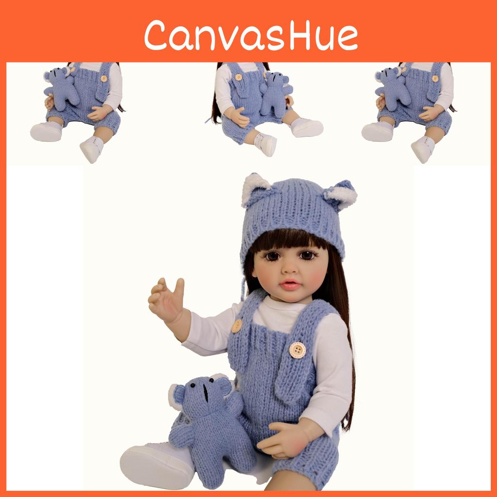 Full Silicone Reborn Baby Doll With Knitted Hats And Clothing Design For Collectors And Gift Enthusiasts