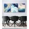 Poster und Drucke Wand Poster Home Decor Abstrakte Goldfolie Fluss Blau Leinwand Kunst Gemälde für Wohnzimmer Schlafzimmer