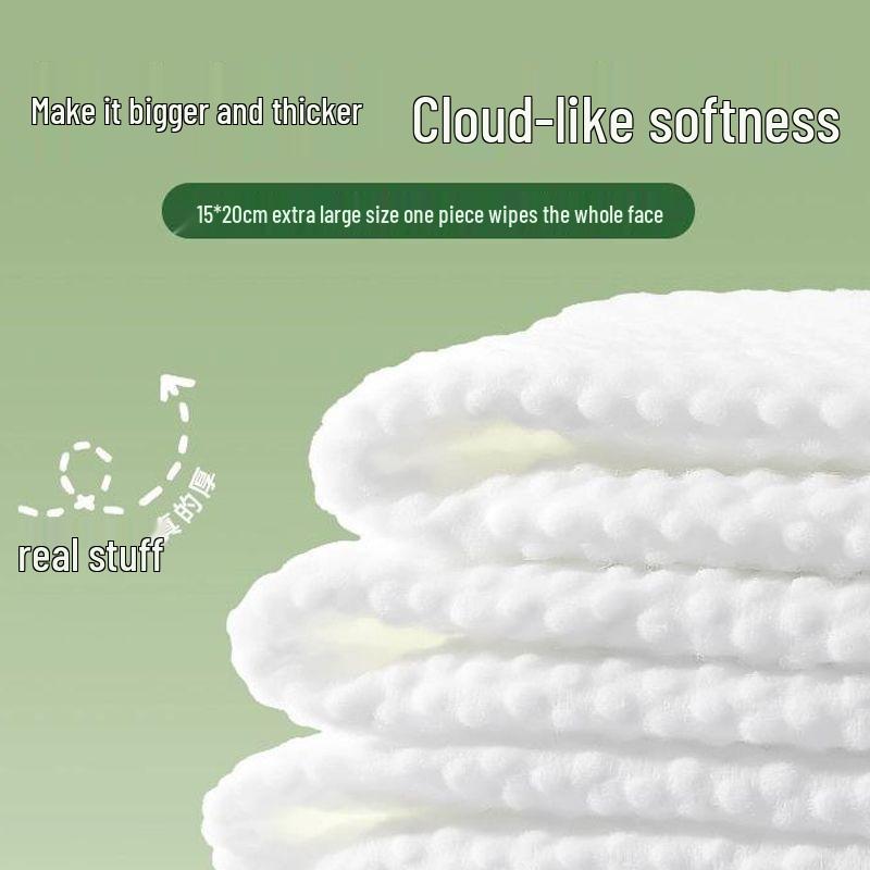 Jednorázový nepouštějící vlákna velký bavlněný mycí hadřík na obličej pro použití na koleji
