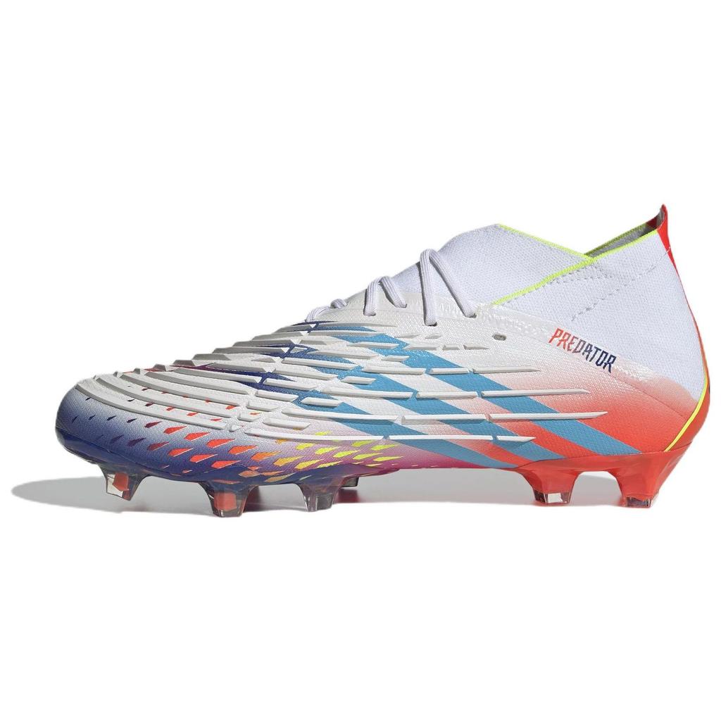 Adidas Predator Edge.1 FG Al Rihla Pack - Bílé Pánské Kopačky Cloud-White Solar-Yellow Power-Blue GW1028