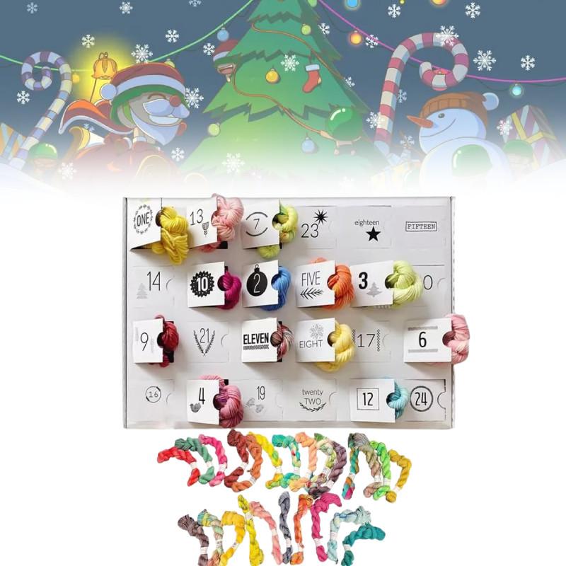 Yarn The 24pcs Advent Calendar Countdown Blind Box Mini Skeins 2024 Gift Xmas