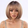 Light Brown Short Bob Wig: Stylish Full-Head Wig for Women