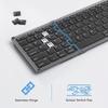 Foldable Bluetooth Keyboard with Numeric Keypad Full Size Wireless Folding Keyboard Rechargeable Portable Travel Keyboard