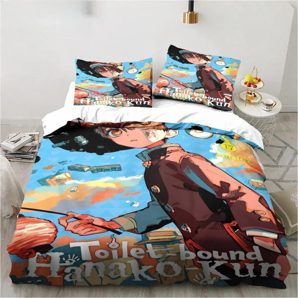 Anime Toilet-Bound Hanako-kun 3D Printed 2/3pcs Bedding Set Duvet Covers Pillowcases Comforter Bedding Set Bedclothes Bed Linen