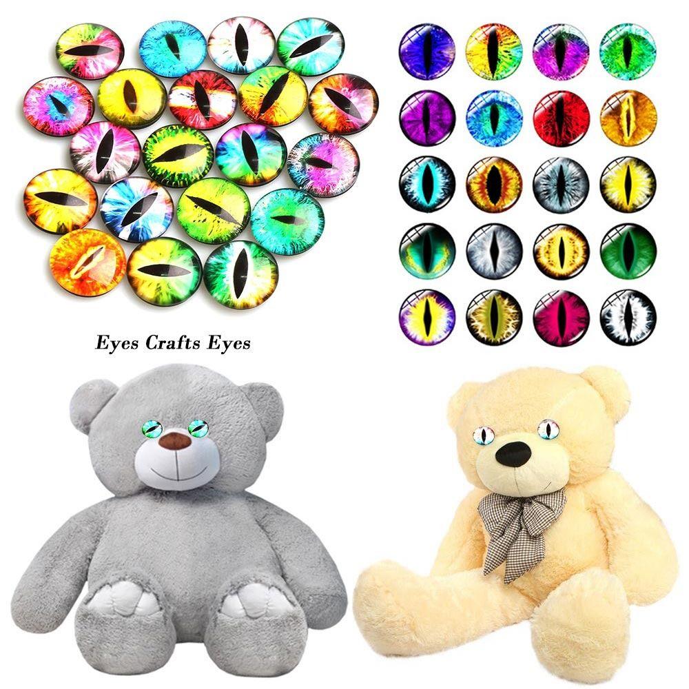 

20pcs/10pairs 8mm-20mm Eyes Crafts Eyes Crystal Glitter Crystal Eyes DIY Doll Accessories 15mm-color random