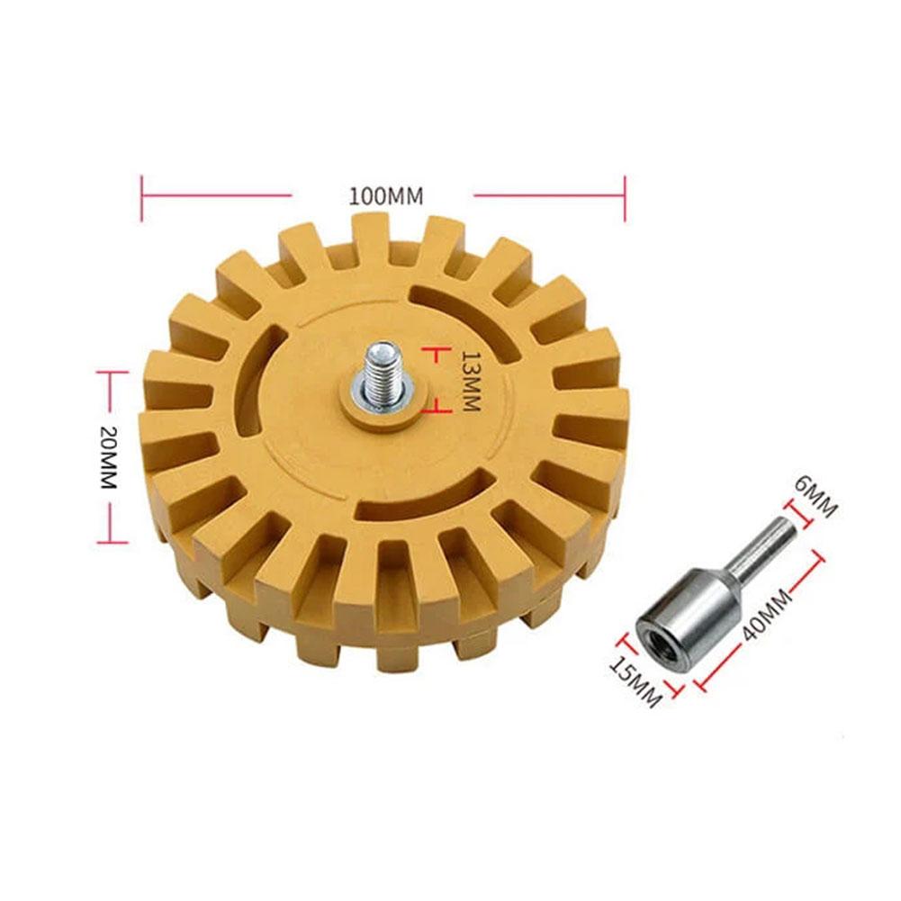4 Inch Universal Rubber Eraser Wheel For Remove Car Glue Adhesive Sticker Auto Repair Paint Tool Rubber Eraser Wheel