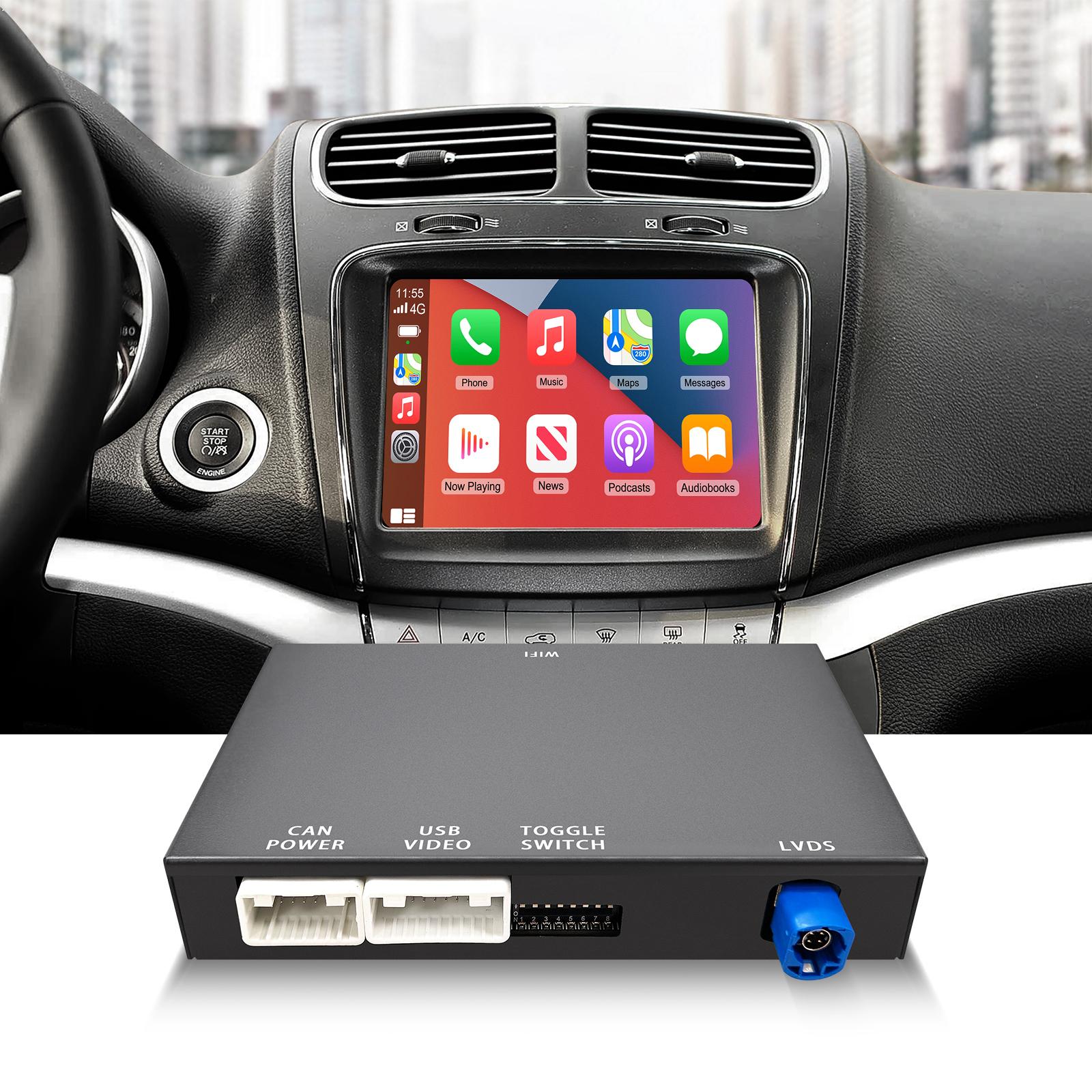 Беспроводной CarPlay Android Auto Комплект для ретрофита Обновление OEM экрана Декодер для Dodge Challenger Journey Charger Durango Интерфейс RM-MC3201Q-Dodge